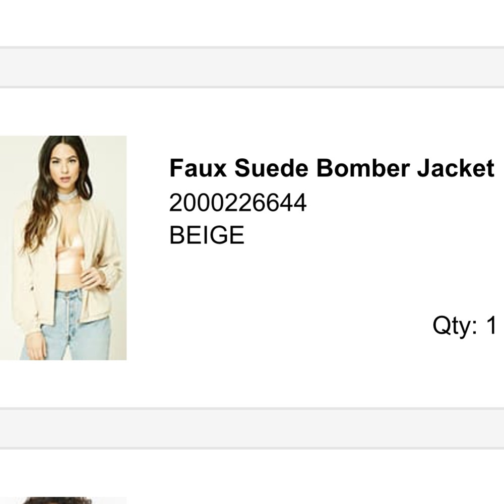 Suede bomber jacket